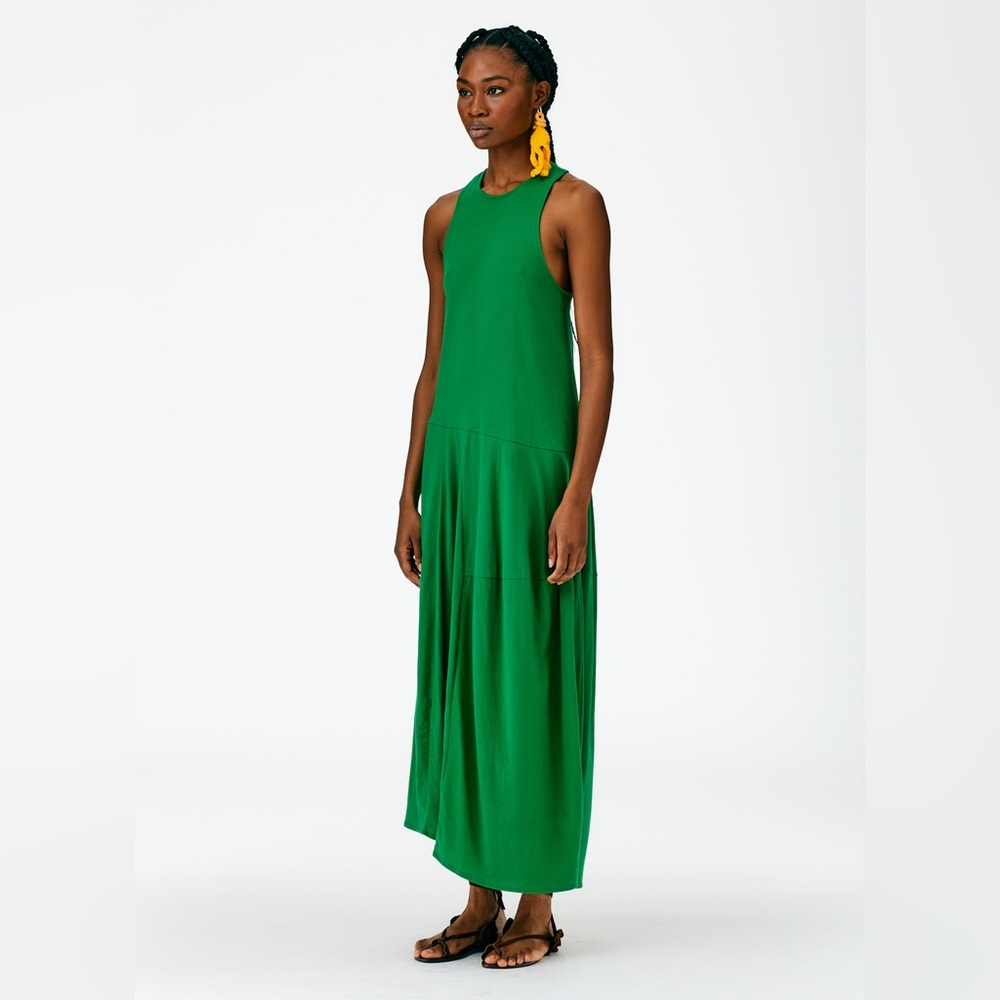 Amazing Green Tibi Sleeveless 100% Peruvian Cotton T-Shirt Dress! Sz 8. - Picture 6 of 10
